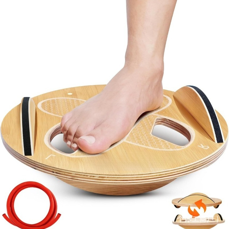 Yoga Fitness Training - Papan Keseimbangan Kayu untuk Dewasa, Pelatih