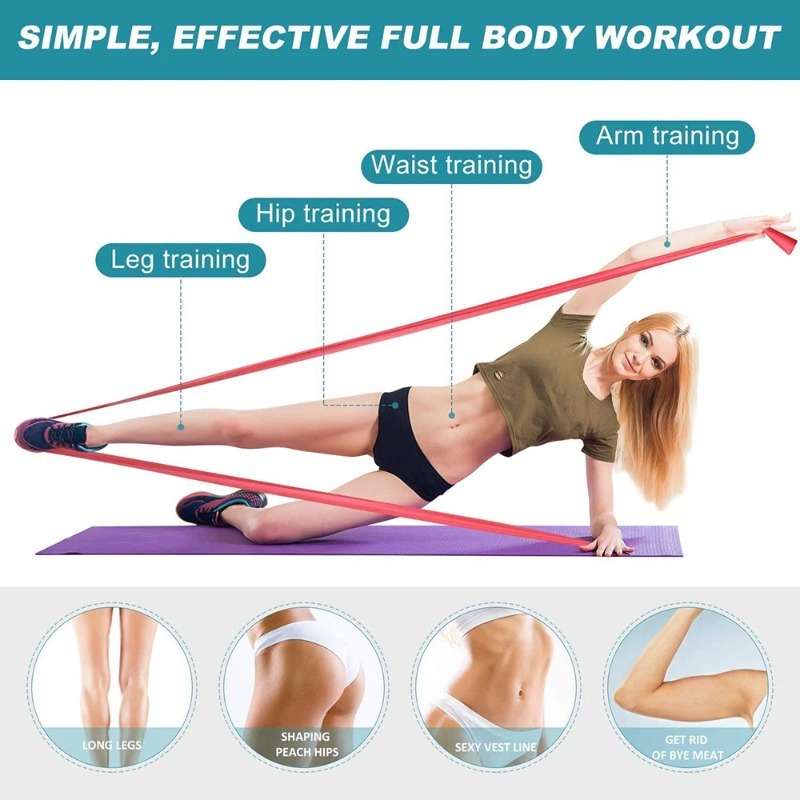 Pita Latihan Lateks Alami, Pit - Yoga Fitness Resistance Band ulasan dan harga