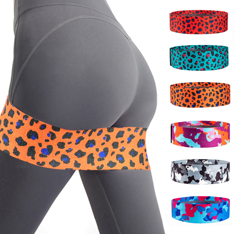 Pita Latihan Bokong Motif Leop - Yoga Fitness Resistance Band ulasan dan harga