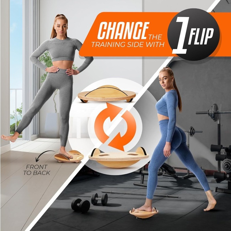 Papan Keseimbangan Kayu untuk  - Yoga Fitness Training ulasan dan harga